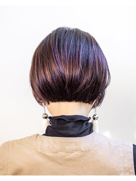 ルプラ ガーデン(le-pla garden) ショートボブ#ブリーチなし#ショートカット#ダメージレスカラー