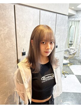 ガルボヘアー 名古屋栄店(garbo hair) ハイトーンケアブリーチ2回ホワイトグレージュプルエクステ