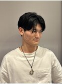 前下がりセンターパート