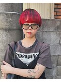 マッシュショート ダブルカラー 髪質改善 カット
