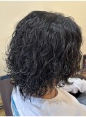 ミディアム波巻きパーマ