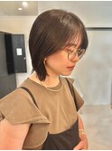 透明感マットブラウンナチュラルショート