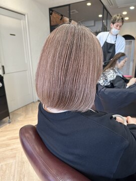 ハーツ(Heart's) 白髪ぼかし脱白髪染めショートボブ髪質改善40代50代60代