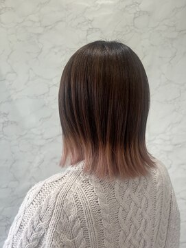 ウシワカマルエムティードット(USHIWAKAMARU MT.) 裾カラー　ピンク