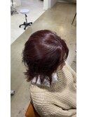 【 YUCCA 】大人可愛い20代30代40代外ハネ/ワインレッド