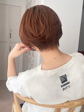 ガーデンヨコハマ(GARDEN YOKOHAMA) クラゲヘアー小顔カットココアベージュオレンジカラーショート