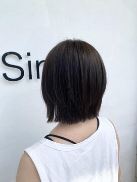 シンプル(Simple) ボブレイヤー×オリーブカラー
