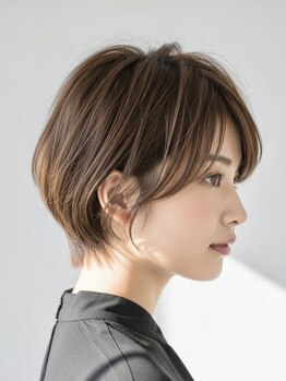 ニル 柏の葉(Nil)の写真/【小顔印象はお任せ】ミリ単位の前髪カット＋顔周りのデザインカットで印象の変化を[ショート/ボブ/柏の葉]