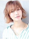 『ＡＵＳＴＩＮ錦糸町』くせ毛風無造作カール×丸みショートボブ