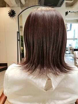 ルークス 中央林間(LOOOKS) 外ハネ　ラベンダー　ボブ　ストレートアイロン