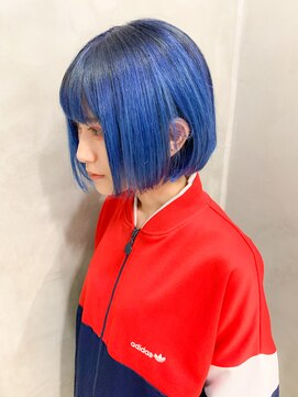 テトヘアー(teto hair) シャーベットブルー、水色、グラデーションカラー、アイスブルー