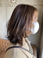 ヘアーアンドメイク ファット(Hair&Make PHAT) ミディアムレイヤーカットナチュラルブラウン20代30代40代