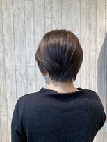 ヘアサロン フラット(hair salon flat)&nbsp;ソフトショート黒髪暗髪まるみショート大人可愛い襟足すっきり