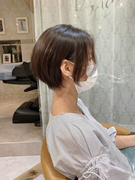 ロンド ストラーダ 心斎橋(Lond strada) 【津賀　涼】ショートグレージュカラーボブウルフココアベージュ