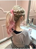 まおりんのあみ×2ポニーテール 歌舞伎町ヘアセット