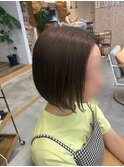 ミニボブ×アッシュベージュ