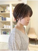 【CROP】束感ショートヘア×透明感ベージュ