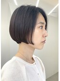 ボブデジタルパーマウルフカット小顔ワンレンレイヤーカット