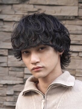 フィフスパーク(fifth PARK) 渋谷メンズパーママッシュウルフカット緩めシャドウパーマ