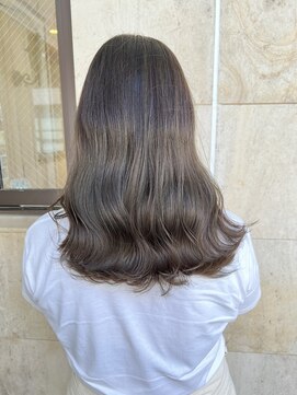 ストック(stock) ブリーチなしダブルカラーオリーブグレージュ韓国ヘア