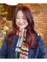 ボコカ(bococa)&nbsp;【macana指名】レイヤーカット 暖色 ワインレッド