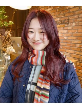 ボコカ(bococa) 【macana指名】レイヤーカット 暖色 ワインレッド