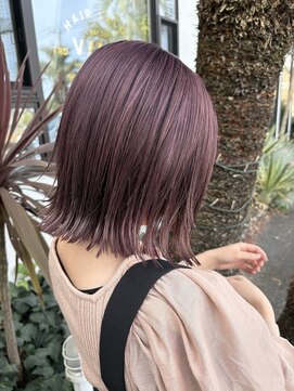 ヴィアルス 花山店(VIARS) カシスピンクカラー×ボブカット
