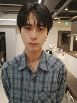 アンサー 渋谷(ANSWER) ニュアンスパーマ毛流れセンターパートナチュラル韓流ヘア