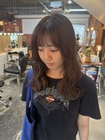 チャプター 問屋町(chapter)&nbsp;ブリーチなしミルクティーブラウン顔周りレイヤーカット韓国ヘア