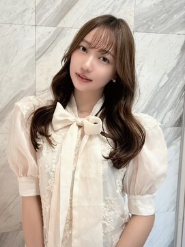 シーシンジュク 新宿南口(Sea shinjuku) ココアベージュ×レイヤー[小顔/黒髪/オリーブグレー]