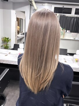 エン 四街道店(en) ミルクティーベージュ×韓国レイヤー［ブリーチ/四街道/長橋］