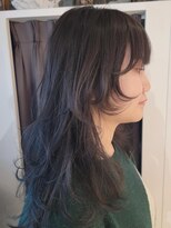 ブロック ジャポン(bloc japon)&nbsp;ネイビーブルーハッシュカットミディアムレイヤーネビージュ