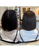ノンヘアープラス(non hair +) ぱつっとボブ。