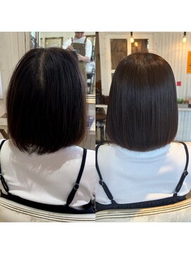 ノンヘアープラス(non hair +) ぱつっとボブ。