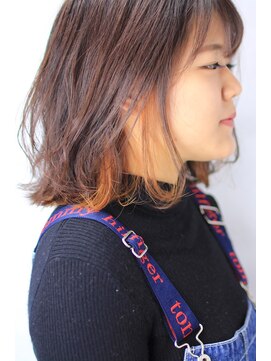 スパ ヘアーデザイン(SPA hair design) ハニーオレンジのインナーカラー