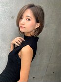 美髪マニッシュショートネイビーカラー