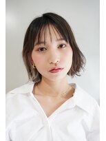 フォト 新宿(foto)&nbsp;グレーベージュ前髪パーマレイヤーカットダブルカラー髪質改善