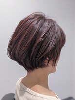 ジエクト 本店(The Ect)&nbsp;前下がりショート×ボルドーワインカラー×秋冬スタイル