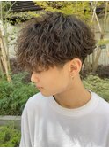 【LondGULLMAN SAKURA】波巻きパーマ/MEN‘SHAIR/スパイラル