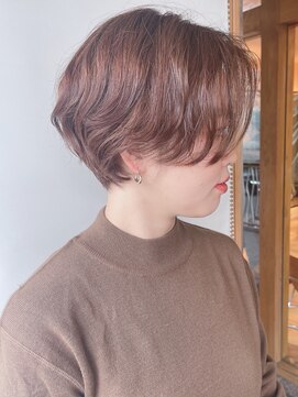 モリオフロムロンドン 原宿本店(morio from London) 【morio 原宿】前髪なしハンサムショート　ニュアンスパーマ