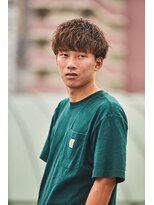 クレスト 近江八幡店(CREST)&nbsp;マッシュツーブロックメンズパーママッシュウルフメンズカット