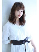 オリーブカラーハイライトカラー小顔セミウェットウェーブ