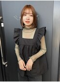 【竹之内蔵人】艶感ベージュ/丸みボブ/小顔ライン/ぱっつんボブ