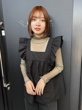 ガリカ(Gallica kinshicho) 【竹之内蔵人】艶感ベージュ/丸みボブ/小顔ライン/ぱっつんボブ