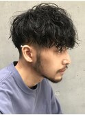 ツイストスパイラルパーマ波巻きスパイラル刈り上げマッシュ