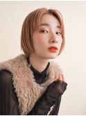 センター分け×ハイトーンボブ[新宿]