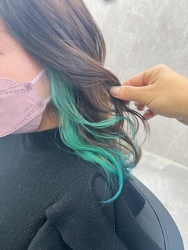 アルドーレ(Ardore) イヤリングインナーカラー☆ターコイズグリーン