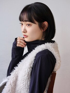 ラフ フロム ガーデン(Laf from GARDEN) 切りっぱなしボブ/美髪のススメ/フルバング/縮毛矯正