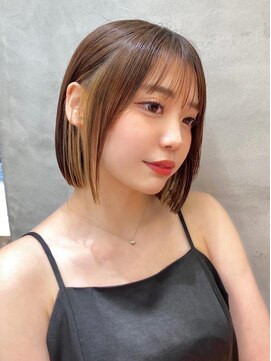 ロンドアベニール 北千住(Lond avenir) 切りっぱなしボブ　髪質改善　地毛風ストレート　北千住