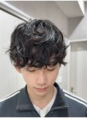 シャドウパーマ/ニュアンスパーマ/ダークアッシュ/韓国マッシュ